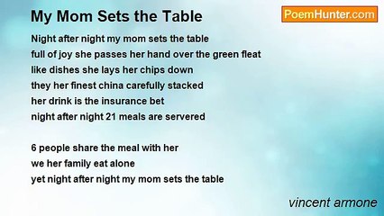 vincent armone - My Mom Sets the Table