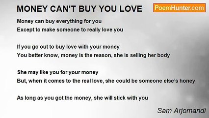 Sam Arjomandi - MONEY CAN'T BUY YOU LOVE