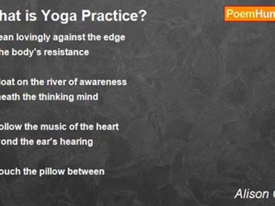 Alison Cassidy - What is Yoga Practice?
