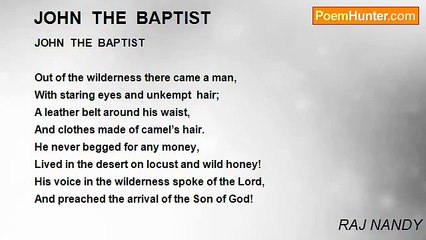 RAJ NANDY - JOHN  THE  BAPTIST