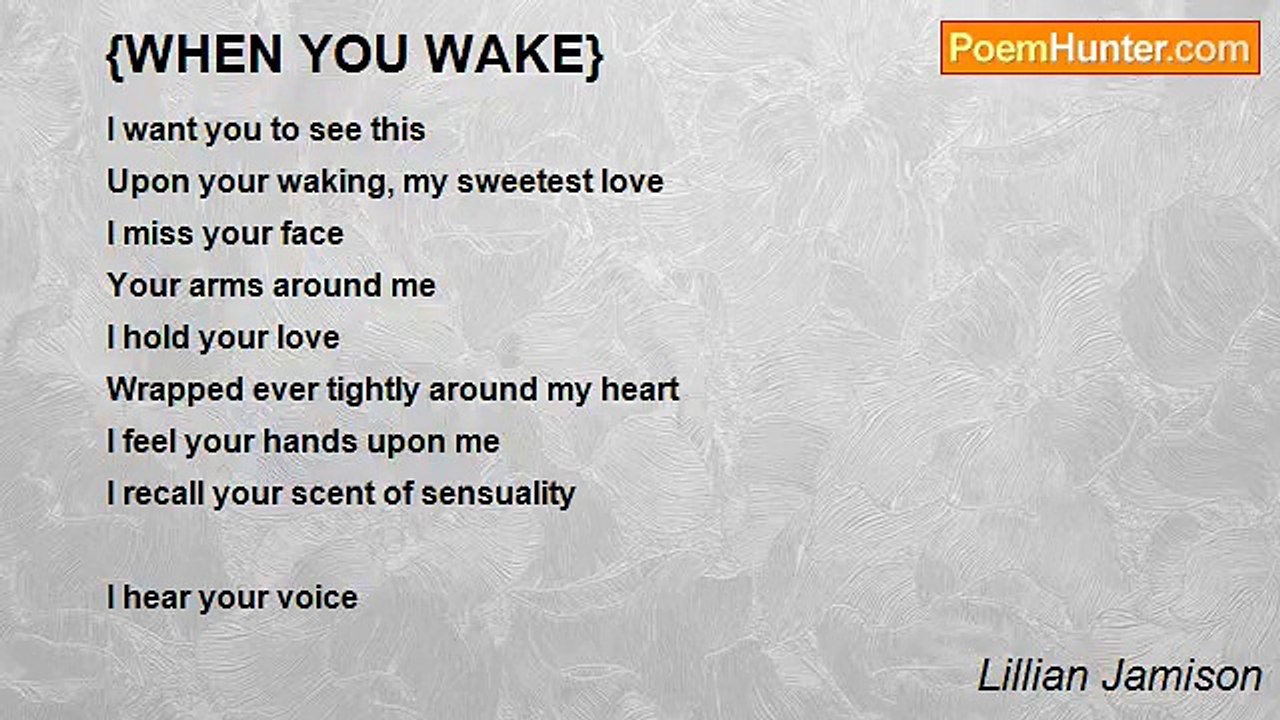 Lillian Jamison - {WHEN YOU WAKE}
