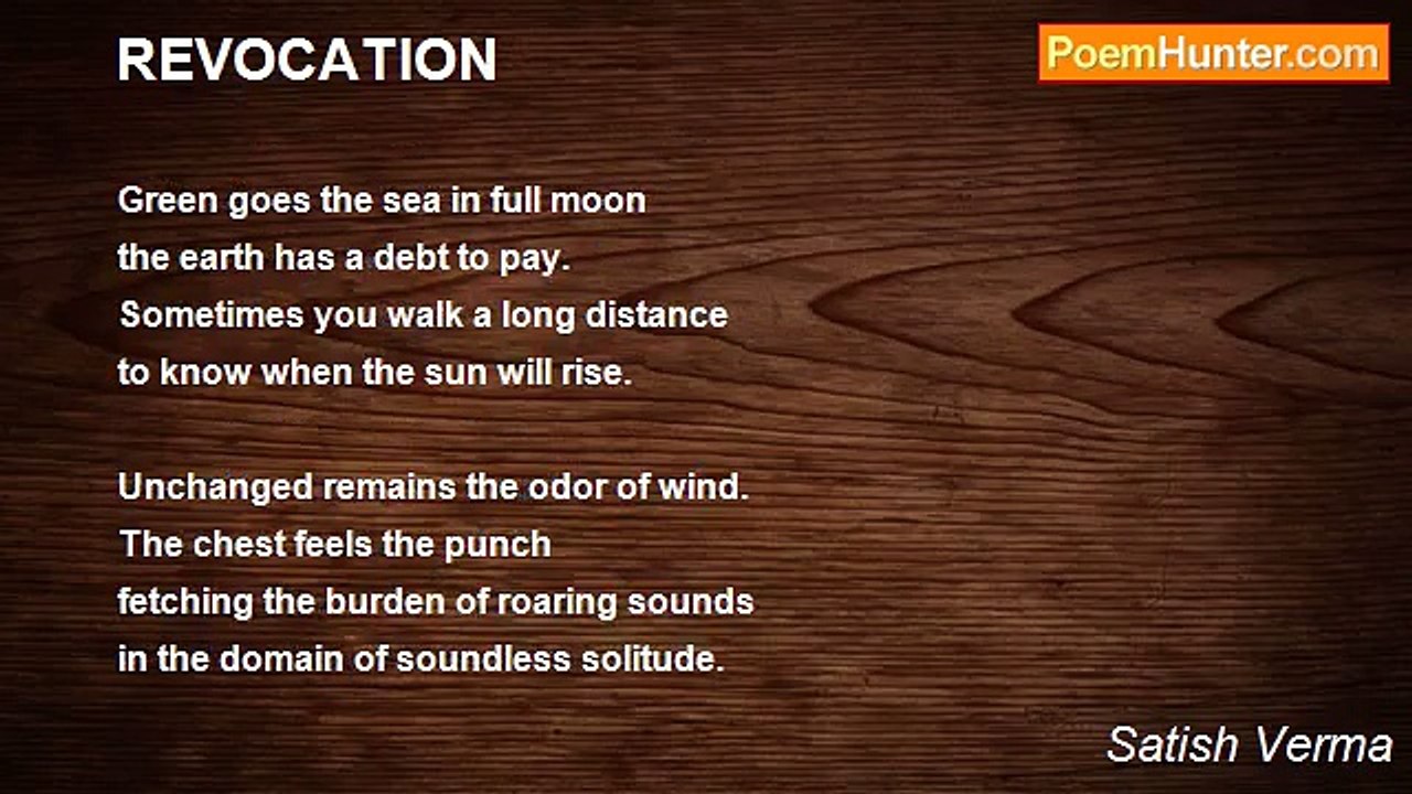 Satish Verma - REVOCATION