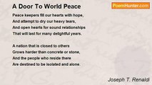 Joseph T. Renaldi - A Door To World Peace