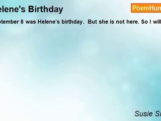Susie Sunshine - Helene's Birthday