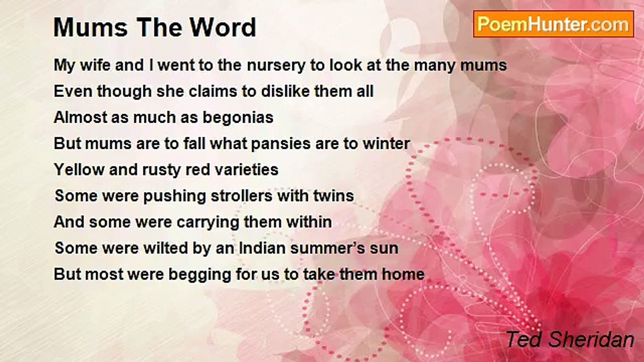 Ted Sheridan - Mums The Word