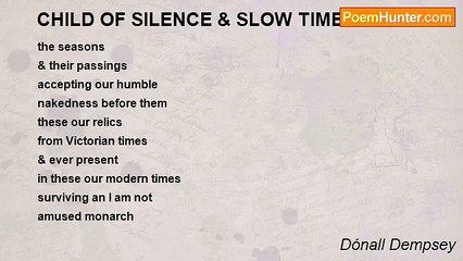 Dónall Dempsey - CHILD OF SILENCE & SLOW TIME