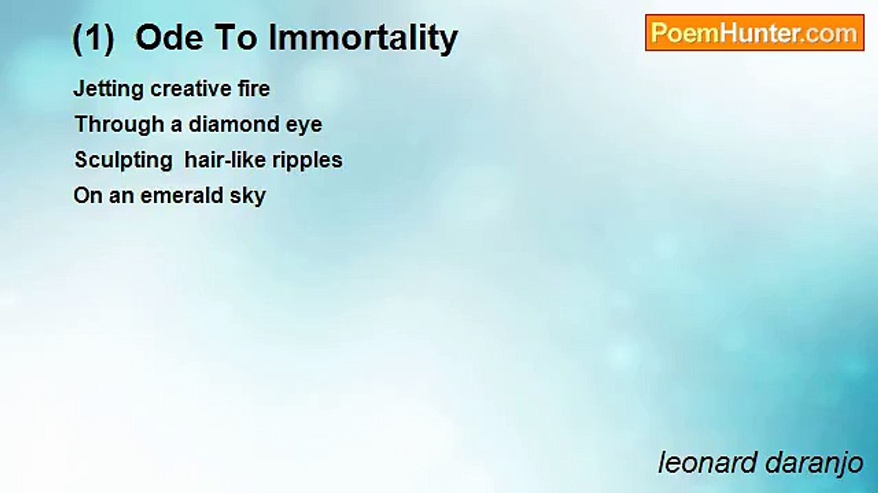 leonard daranjo - (1)  Ode To Immortality