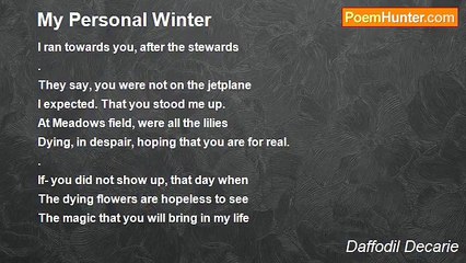 Daffodil Decarie - My Personal Winter