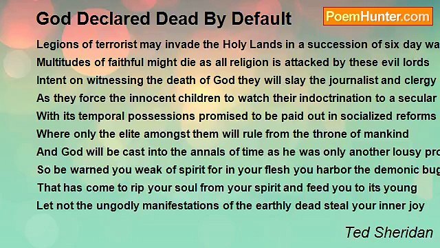Ted Sheridan - God Declared Dead By Default