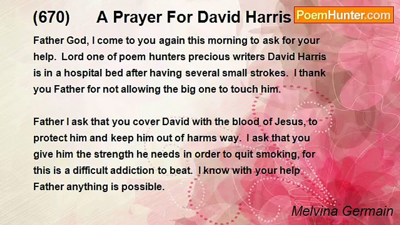 Melvina Germain - (670)      A Prayer For David...