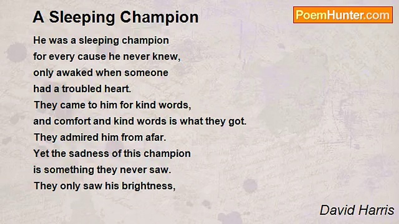 David Harris - A Sleeping Champion