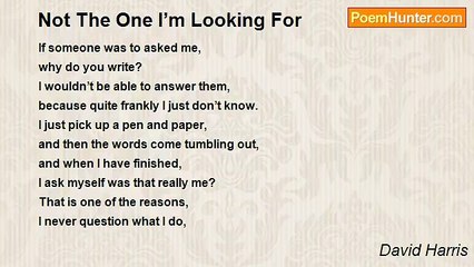 David Harris - Not The One I’m Looking For