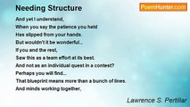 Lawrence S. Pertillar - Needing Structure