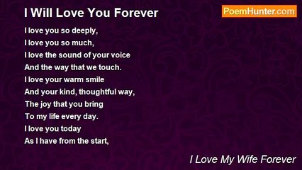 I Love My Wife Forever - I Will Love You Forever
