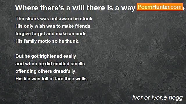ivor or ivor.e hogg - Where there's a will there is a way for Lucianne
