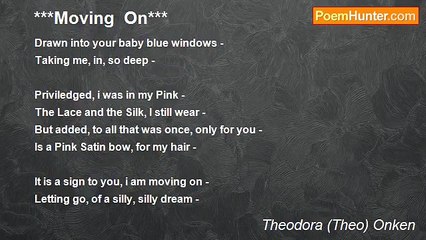 Theodora (Theo) Onken - ***Moving  On***