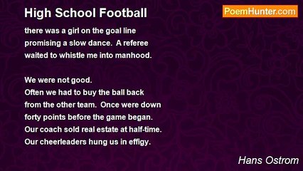Hans Ostrom - High School Football