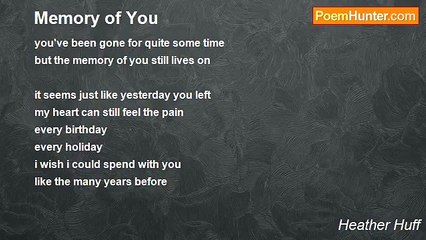 Heather Huff - Memory of You