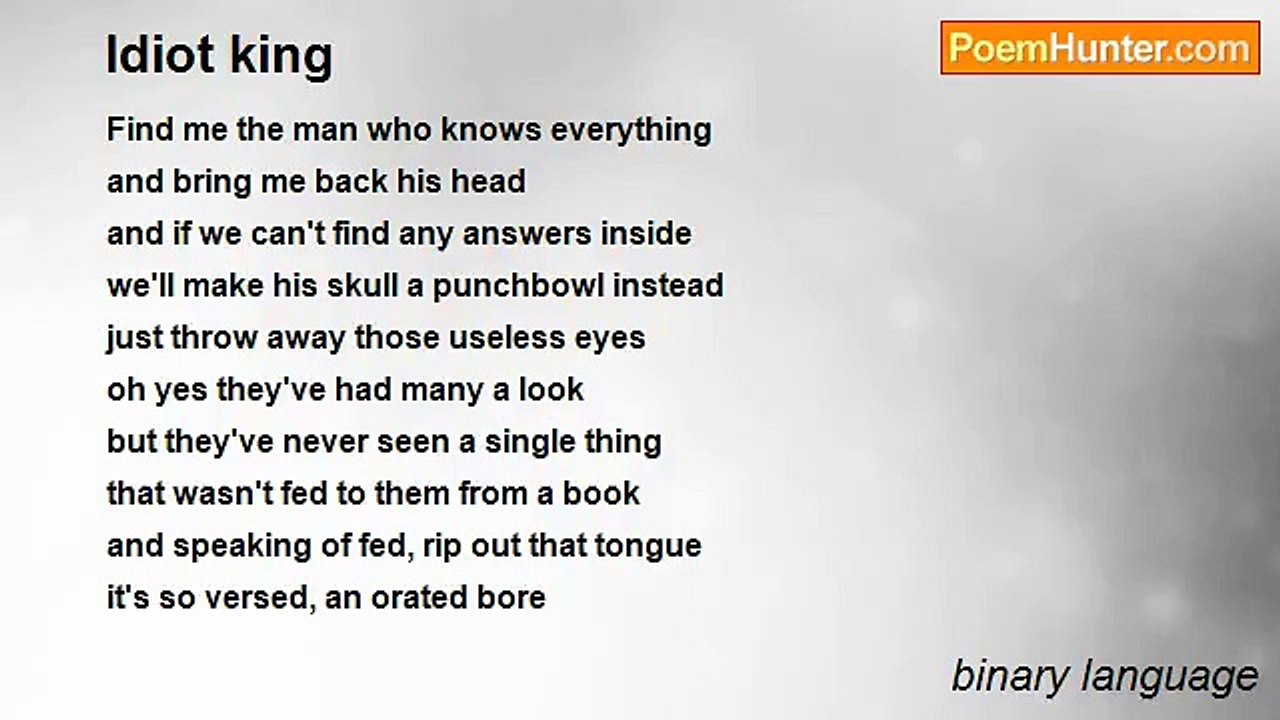 binary language - Idiot king