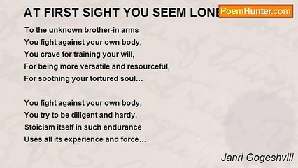 Janri Gogeshvili - AT FIRST SIGHT YOU SEEM LONESOME