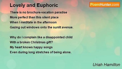 Uriah Hamilton - Lovely and Euphoric