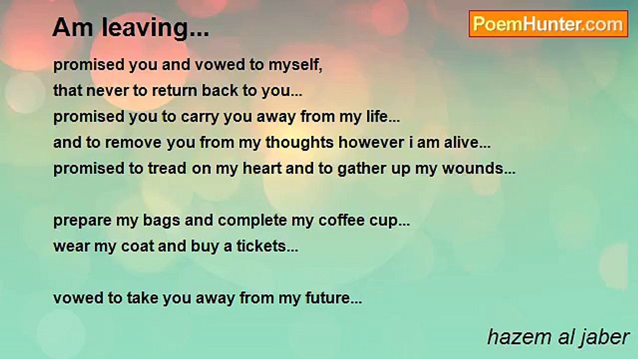hazem al jaber - Am leaving...