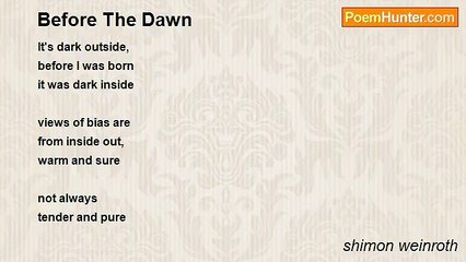 shimon weinroth - Before The Dawn