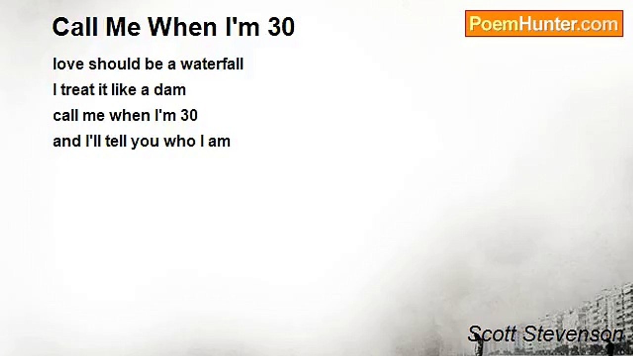 Scott Stevenson - Call Me When I'm 30
