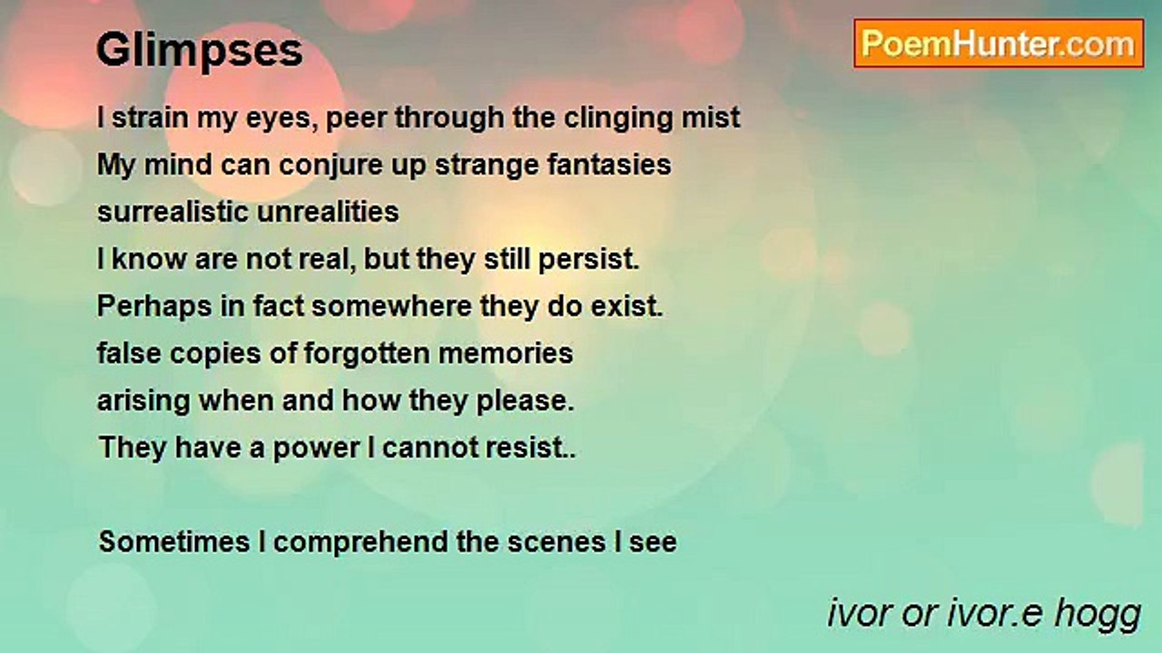 ivor or ivor.e hogg - Glimpses
