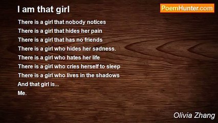 Olivia Zhang - I am that girl