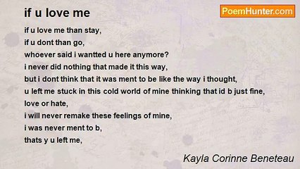 Kayla Corinne Beneteau - if u love me