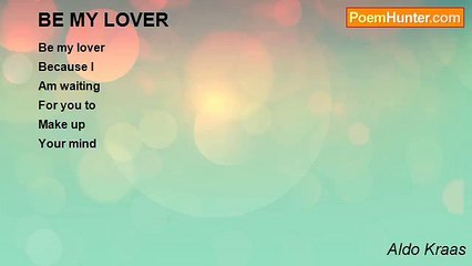 Aldo Kraas - BE MY LOVER