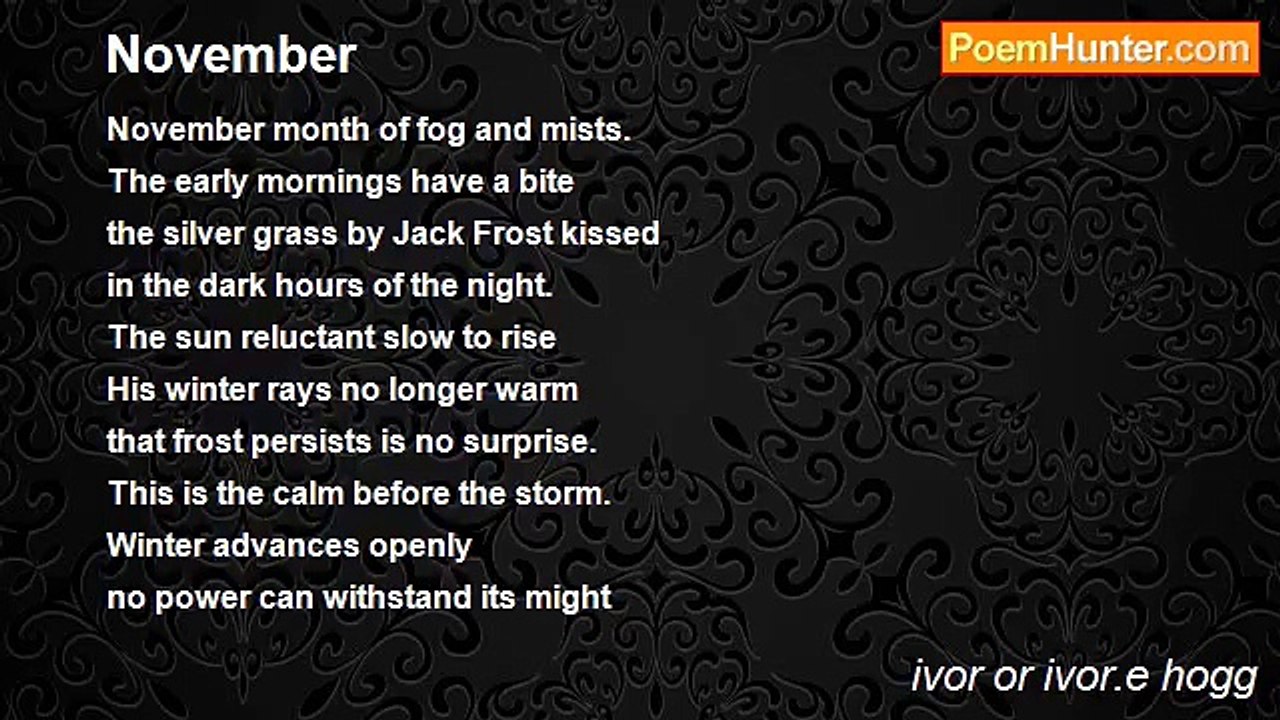 ivor or ivor.e hogg - November