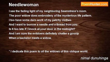 nimal dunuhinga - Needlewoman