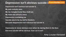 Amy Louise Kerswell - Depression isn't obvious suicide is