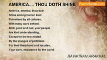 RAVIKIRAN ARAKKAL - AMERICA.... THOU DOTH SHINE