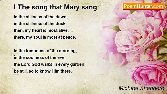 Michael Shepherd - ! The song that Mary sang