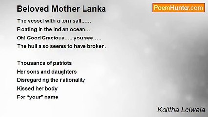 Kolitha Lelwala - Beloved Mother Lanka