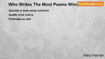 Mary Havran - Who Writes The Most Poems Wins?