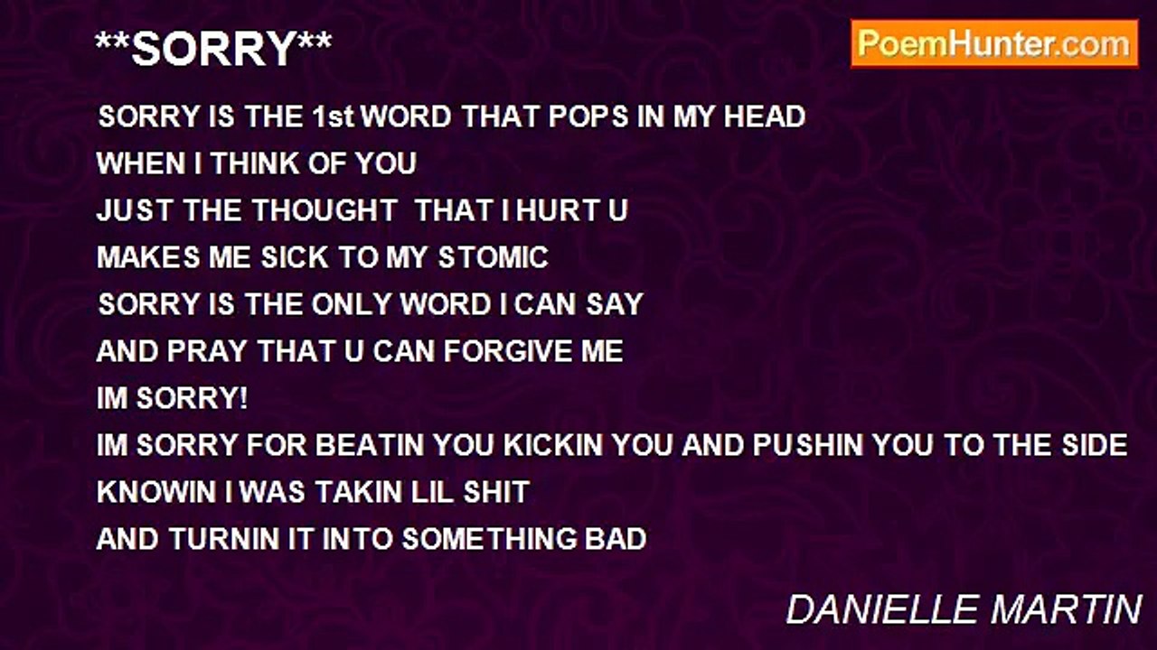 DANIELLE MARTIN - **SORRY**