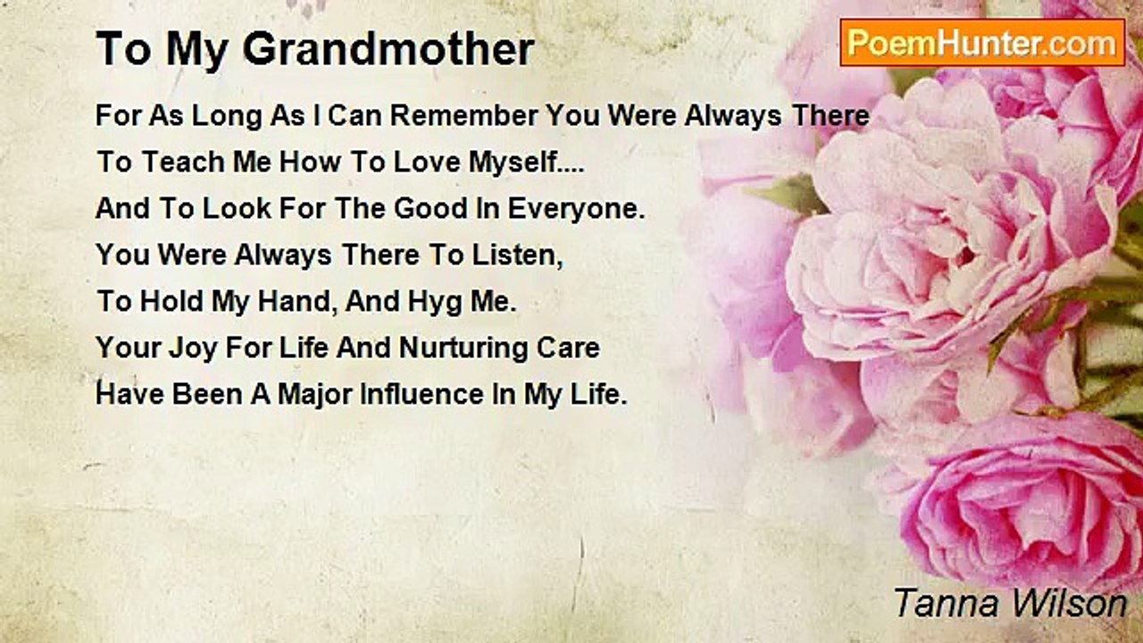 Tanna Wilson - To My Grandmother