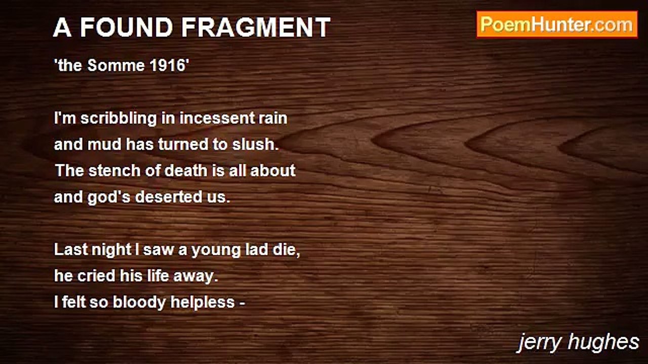 jerry hughes - A FOUND FRAGMENT