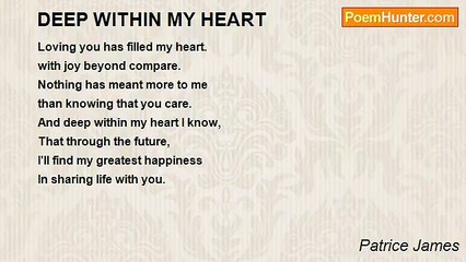 Patrice James - DEEP WITHIN MY HEART