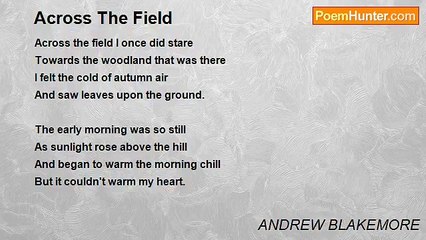 ANDREW BLAKEMORE - Across The Field