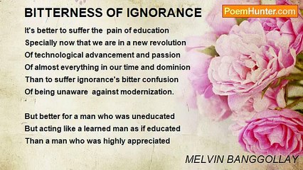 MELVIN BANGGOLLAY - BITTERNESS OF IGNORANCE