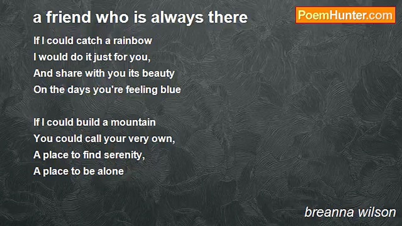 breanna wilson - a friend who is always there