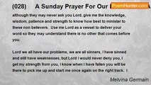 Melvina Germain - (028)     A Sunday Prayer For Our Lost Sisters And Brothers