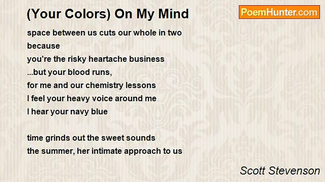 Scott Stevenson - (Your Colors) On My Mind