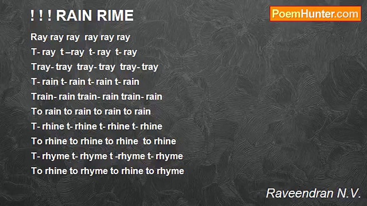Raveendran N.V. - ! ! ! RAIN RIME