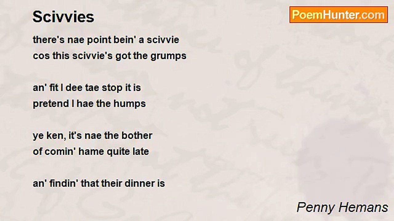 Penny Hemans - Scivvies
